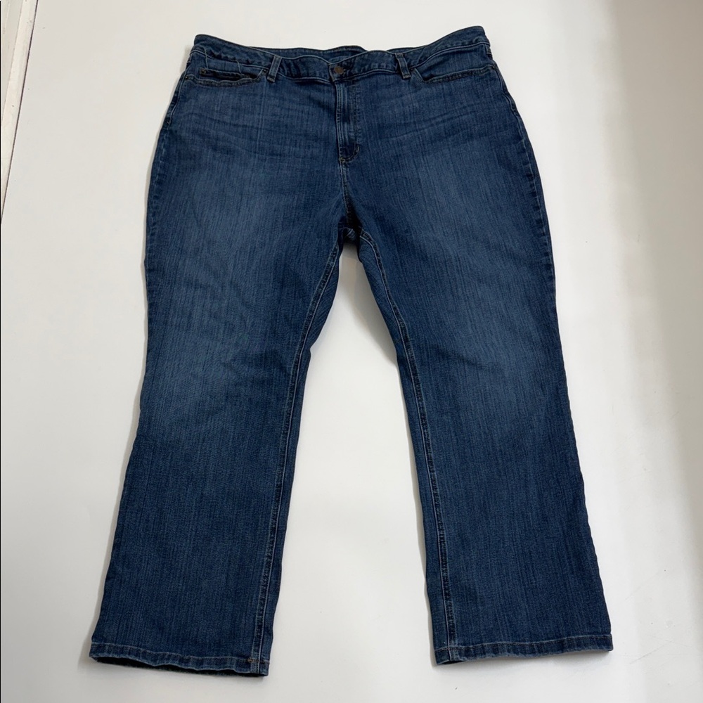 L.L. Bean BeanFlex Bootcut Jeans 22W Favorite Fit Stretch Denim